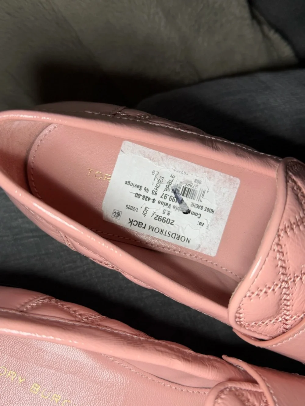 NWOT Tory Burch Women's Pink Mini Everly Chunky Leather Loafer Shoes Size 5.5 - Picture 9 of 11